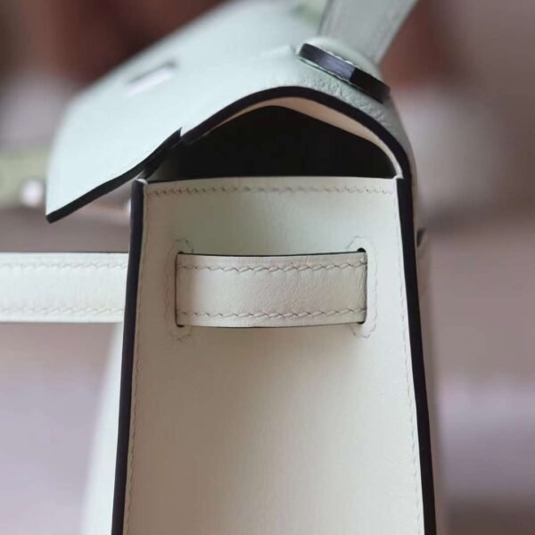HERMES Kelly Pochette 22CM 0S Vert Fizz Swift Leather PHW