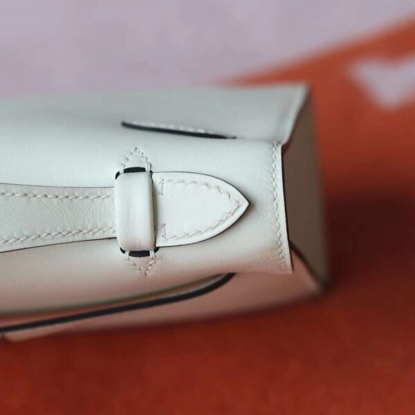 HERMES Kelly Pochette 22CM 0S Vert Fizz Swift Leather PHW