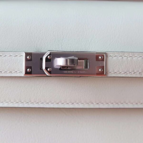 HERMES Kelly Pochette 22CM 0S Vert Fizz Swift Leather PHW