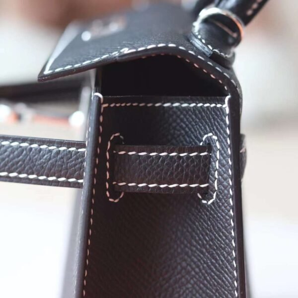 HERMES Mini Kelly ll 19CM Special Order HSS White Line/Black PHW