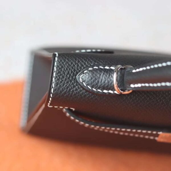 HERMES Mini Kelly ll 19CM Special Order HSS White Line/Black PHW