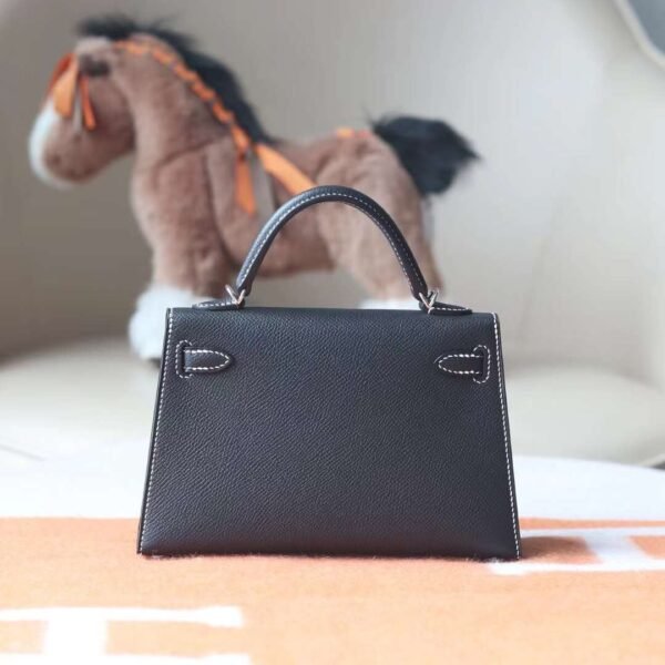 HERMES Mini Kelly ll 19CM Special Order HSS White Line/Black PHW