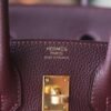 HERMES Birkin 25CM 57 Bordeaux Togo Leather GHW