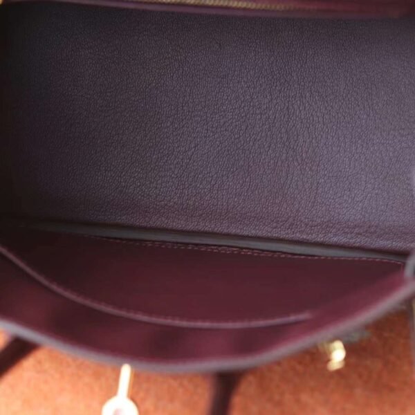 HERMES Birkin 25CM 57 Bordeaux Togo Leather GHW