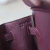 HERMES Birkin 25CM 57 Bordeaux Togo Leather GHW