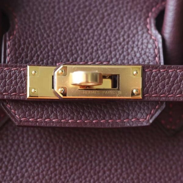 HERMES Birkin 25CM 57 Bordeaux Togo Leather GHW