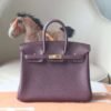 HERMES Birkin 25CM 57 Bordeaux Togo Leather GHW
