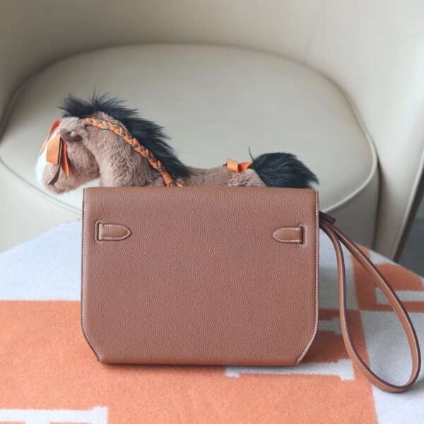 HERMES Kelly Depeches 25CM Togo CK37 Gold PHW Hardware