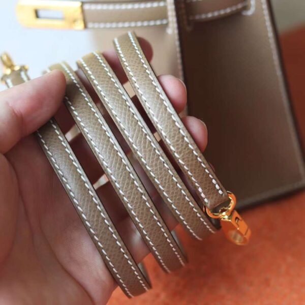 HERMES Mini Kelly ll CK18 Etoupe 19CM Epsom GHW