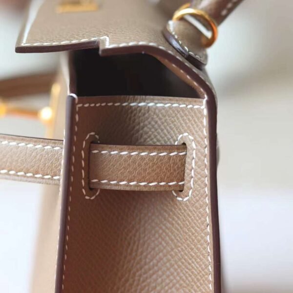 HERMES Mini Kelly ll CK18 Etoupe 19CM Epsom GHW