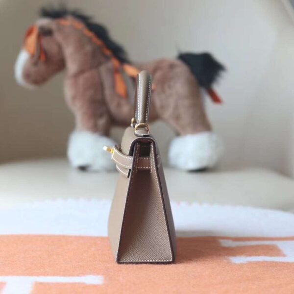HERMES Mini Kelly ll CK18 Etoupe 19CM Epsom GHW