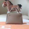 HERMES Mini Kelly ll CK18 Etoupe 19CM Epsom GHW