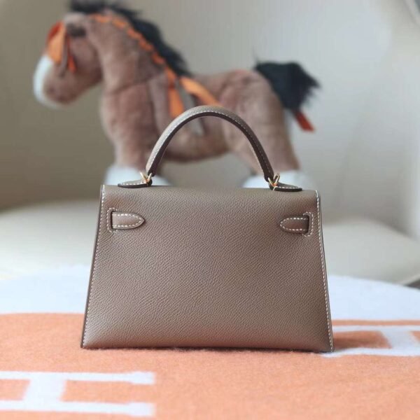 HERMES Mini Kelly ll CK18 Etoupe 19CM Epsom GHW