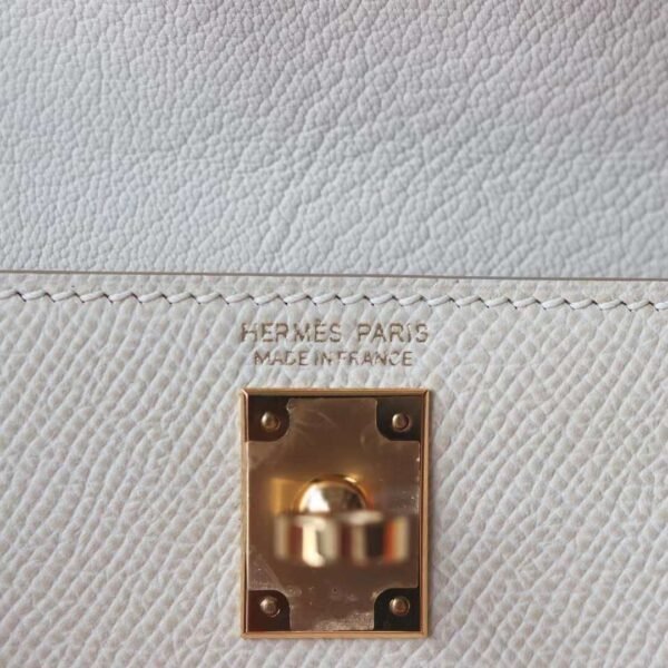 HERMES Kelly Disorder Epsom Leather CK10 Craie Gold Hardware