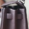 HERMES Kelly 28CM Togo Leather 0G Rouge Sellier Silver Hardware