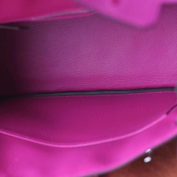 HERMES Birkin 25CM Togo Leather L3 Rose Purple Silver Hardware