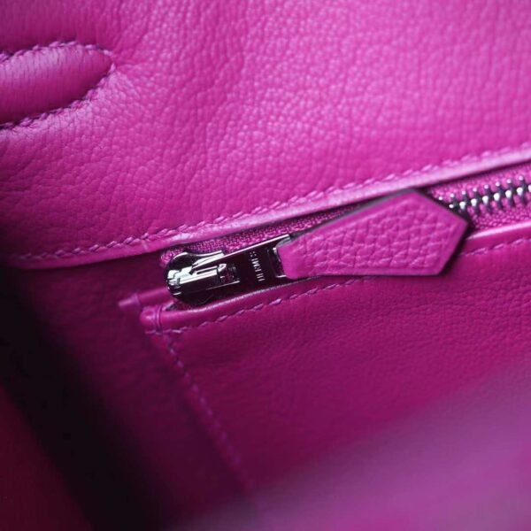 HERMES Birkin 25CM Togo Leather L3 Rose Purple Silver Hardware