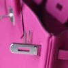 HERMES Birkin 25CM Togo Leather L3 Rose Purple Silver Hardware