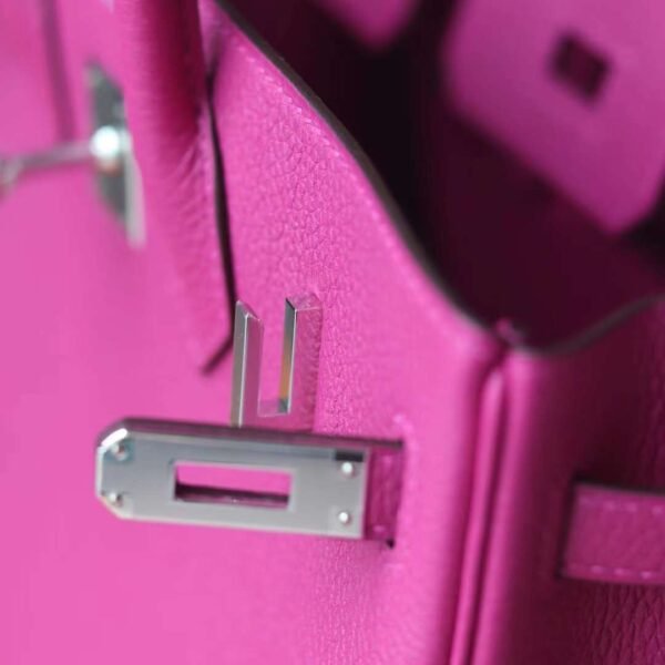 HERMES Birkin 25CM Togo Leather L3 Rose Purple Silver Hardware