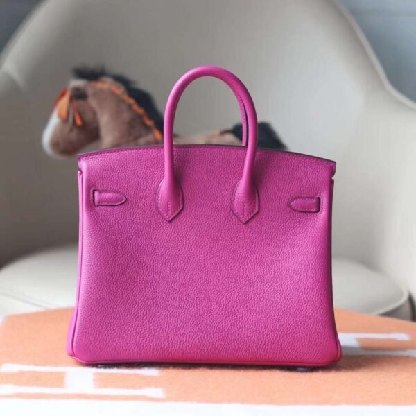 HERMES Birkin 25CM Togo Leather L3 Rose Purple Silver Hardware