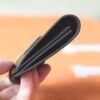 HERMES Bearn Wallet Chever Leather CK89 Noir Gold Hardware
