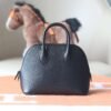HERMES Mini Bolide Chever Leather CK89 Noir Gold Hardware