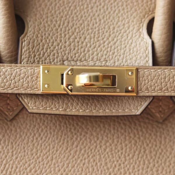 HERMES Birkin 25CM Togo Leather 0M Chai Gold Hardware