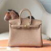 HERMES Birkin 25CM Togo Leather 0M Chai Gold Hardware
