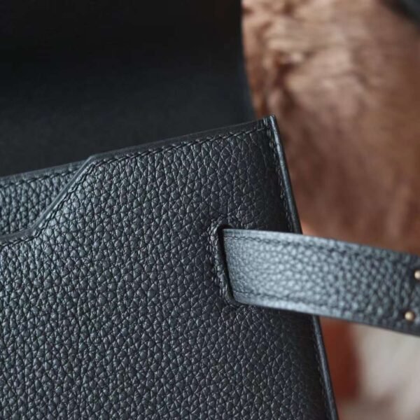 HERMES Kelly Depeches 25CM Togo Leather CK89 Black GHW