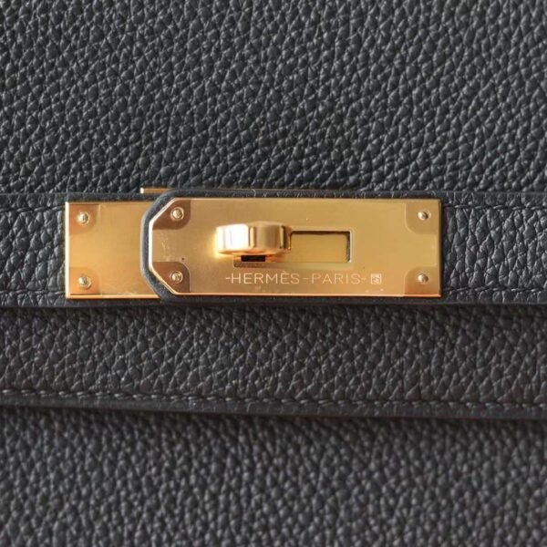 HERMES Kelly Depeches 25CM Togo Leather CK89 Black GHW