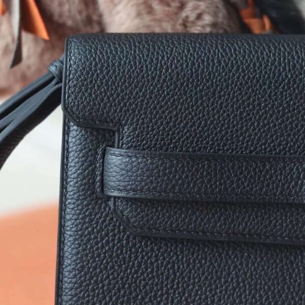 HERMES Kelly Depeches 25CM Togo Leather CK89 Black GHW