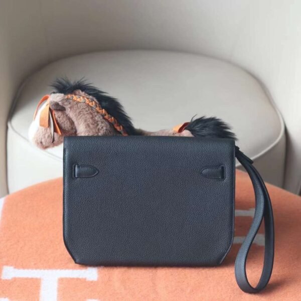 HERMES Kelly Depeches 25CM Togo Leather CK89 Black GHW