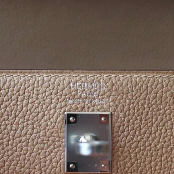 HERMES Kelly 25CM 0M Chai Togo Leather Silver Hardware Perfect Quality