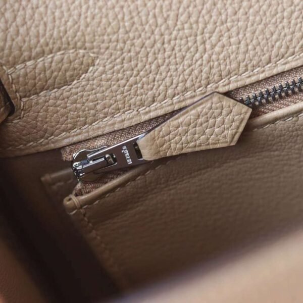 HERMES Kelly 25CM 0M Chai Togo Leather Silver Hardware Perfect Quality