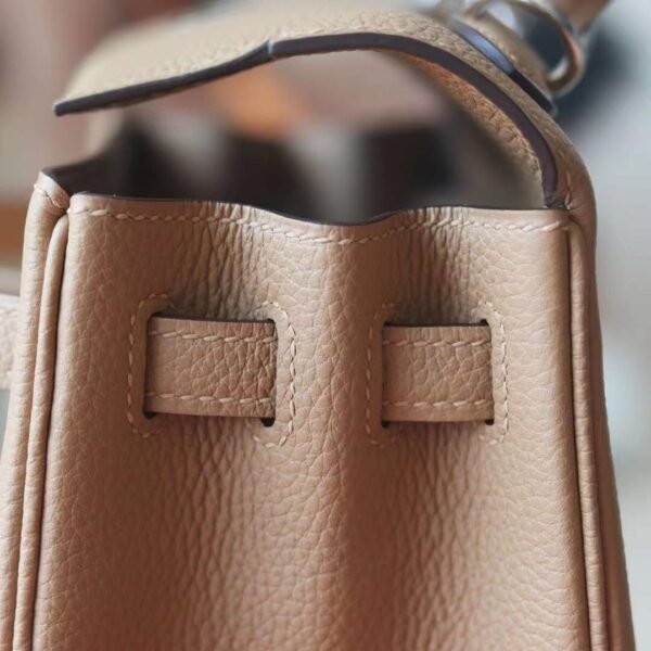 HERMES Kelly 25CM 0M Chai Togo Leather Silver Hardware Perfect Quality