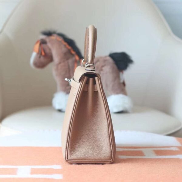 HERMES Kelly 25CM 0M Chai Togo Leather Silver Hardware Perfect Quality
