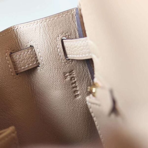 HERMES Kelly 25CM Togo Leather 0M Chai Gold Hardware