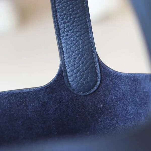 HERMES Picotin 18CM TC Leather 73 Blue Sapphire Gold Hardware