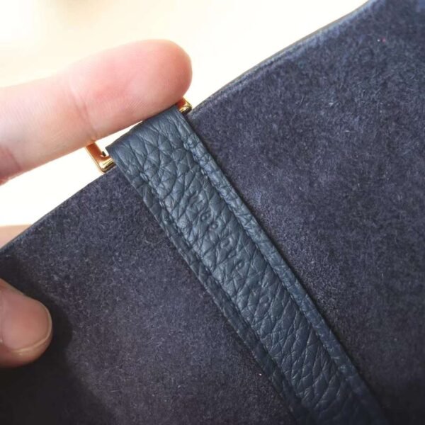HERMES Picotin 18CM TC Leather 73 Blue Sapphire Gold Hardware
