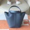 HERMES Picotin 18CM TC Leather 73 Blue Sapphire Gold Hardware
