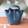 HERMES Picotin 18CM TC Leather 73 Blue Sapphire Gold Hardware
