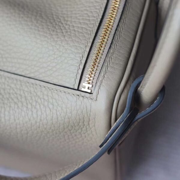 HERMES Mini Lindy TC Leather 8Q Beige Marfa Gold Hardware Top Made