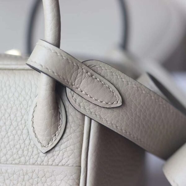HERMES Mini Lindy TC Leather 8Q Beige Marfa Gold Hardware Top Made