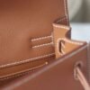 HERMES Kelly Danse Evercolor Leather CK37 Gold PHW Hardware Full Handmade