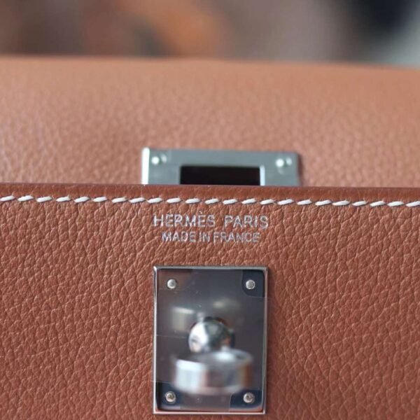 HERMES Kelly Danse Evercolor Leather CK37 Gold PHW Hardware Full Handmade