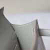 HERMES Mini Kelly Ostrich Leather 80 Pearl Grey PHW Hardware