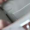 HERMES Mini Kelly Ostrich Leather 80 Pearl Grey PHW Hardware