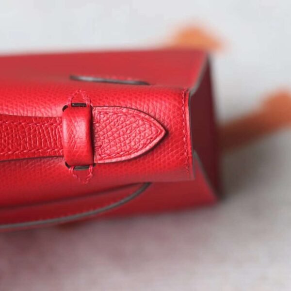 HERMES Kelly Pochette 22CM Epsom Leather Q5 Rogue Casaeque PHW Hardware