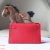 HERMES Kelly Pochette 22CM Epsom Leather Q5 Rogue Casaeque PHW Hardware