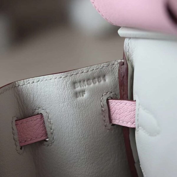 HERMES Birkin 25CM Chever 3Q Rose Sakura/80 Pearl Grey GHW Hardware Special Order